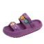 Indie Aesthetic Flower Sandals(EU 36-37 (US 6-6.5),Purple)
