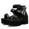Triple Buckle Platform Sandals