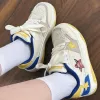 Blue & Yellow Aesthetic Star Sneakers(EU35 (US5.0),Blue/yellow)