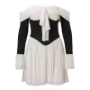 Mademoiselle Bow Off Shoulder Dress