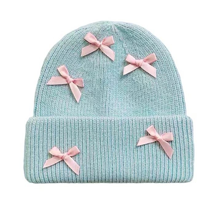 Soft Girl Bows Beanie Hat