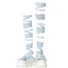 Soft Girl Crisscross Lace-Up Socks