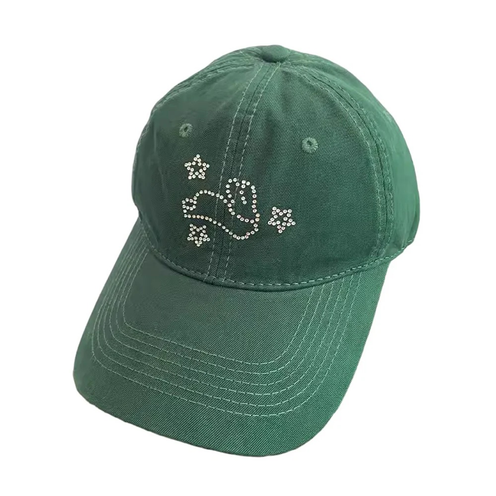 Rhinestone Bunny Y2K Cap