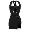Midnight Backless Mini Dress