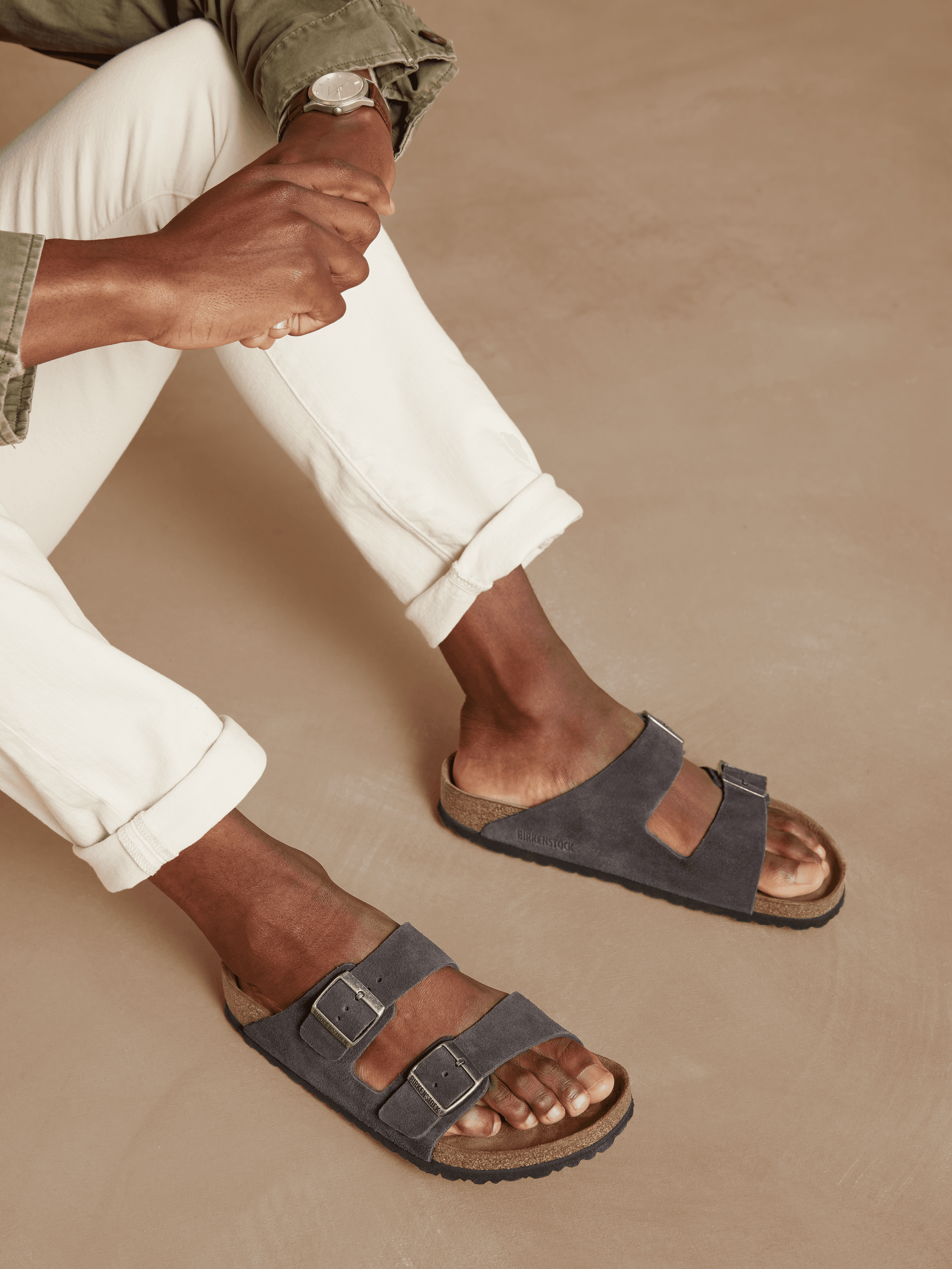 Men's Birkenstock Arizona Soft Footbed - Velvet Gray