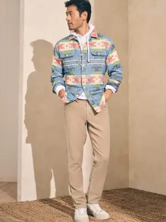 Doug Good Feather Canyon Overshirt - Cobalt Star Nation(Cobalt Star Nation,XS)