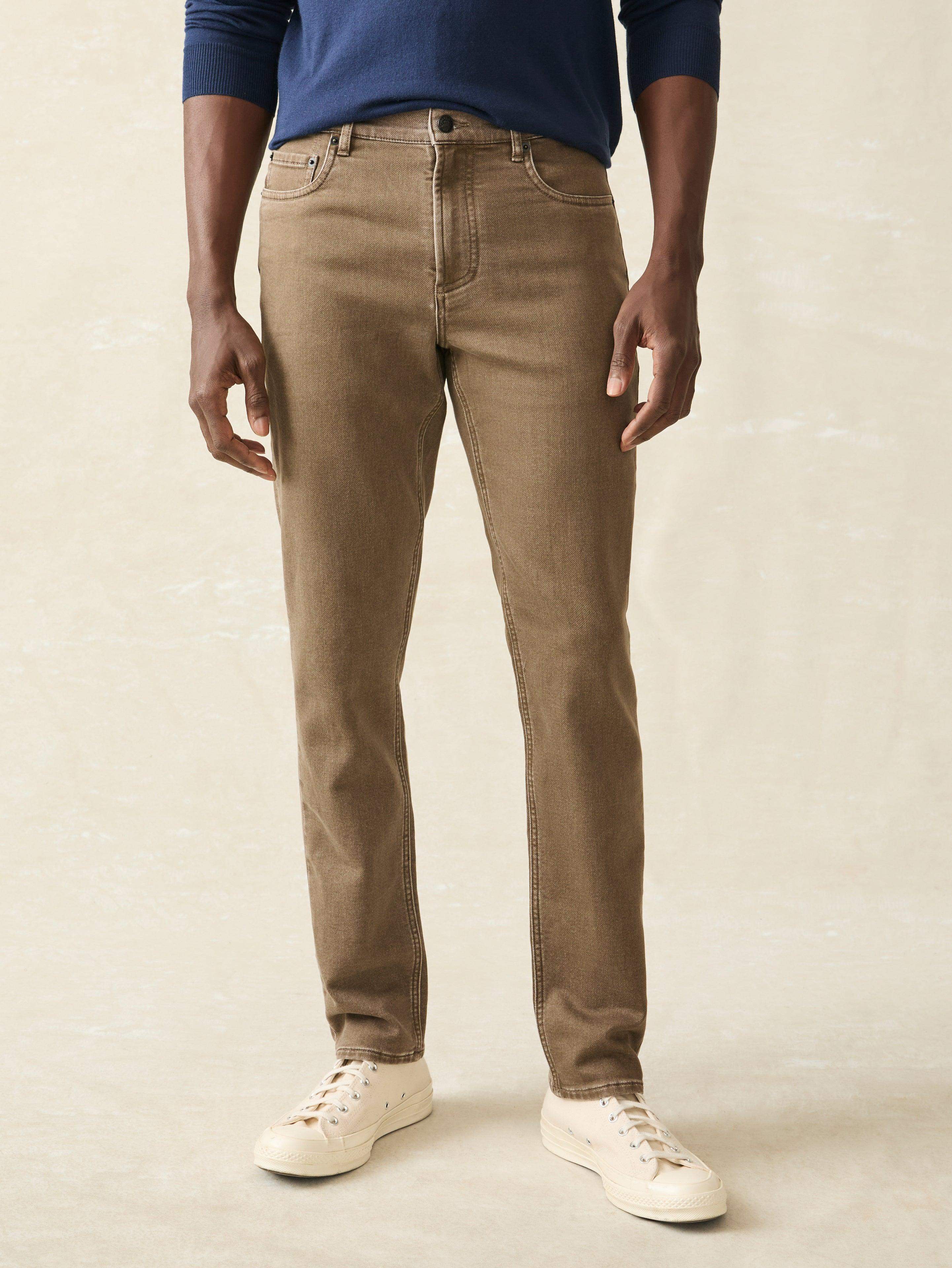 Stretch Terry 5-Pocket Athletic Fit Pant - Driftwood