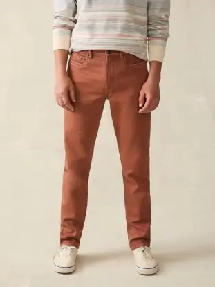 Stretch Terry 5-Pocket Athletic Fit Pant - Russet