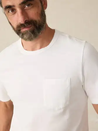 Sunwashed Pocket Tee - White(White,XS)