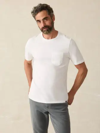 Sunwashed Pocket Tee - White(White,XS)