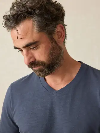 Sunwashed V-Neck Tee - Dune Navy(Dune Navy,XS)