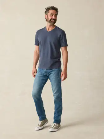 Sunwashed V-Neck Tee - Dune Navy(Dune Navy,XS)