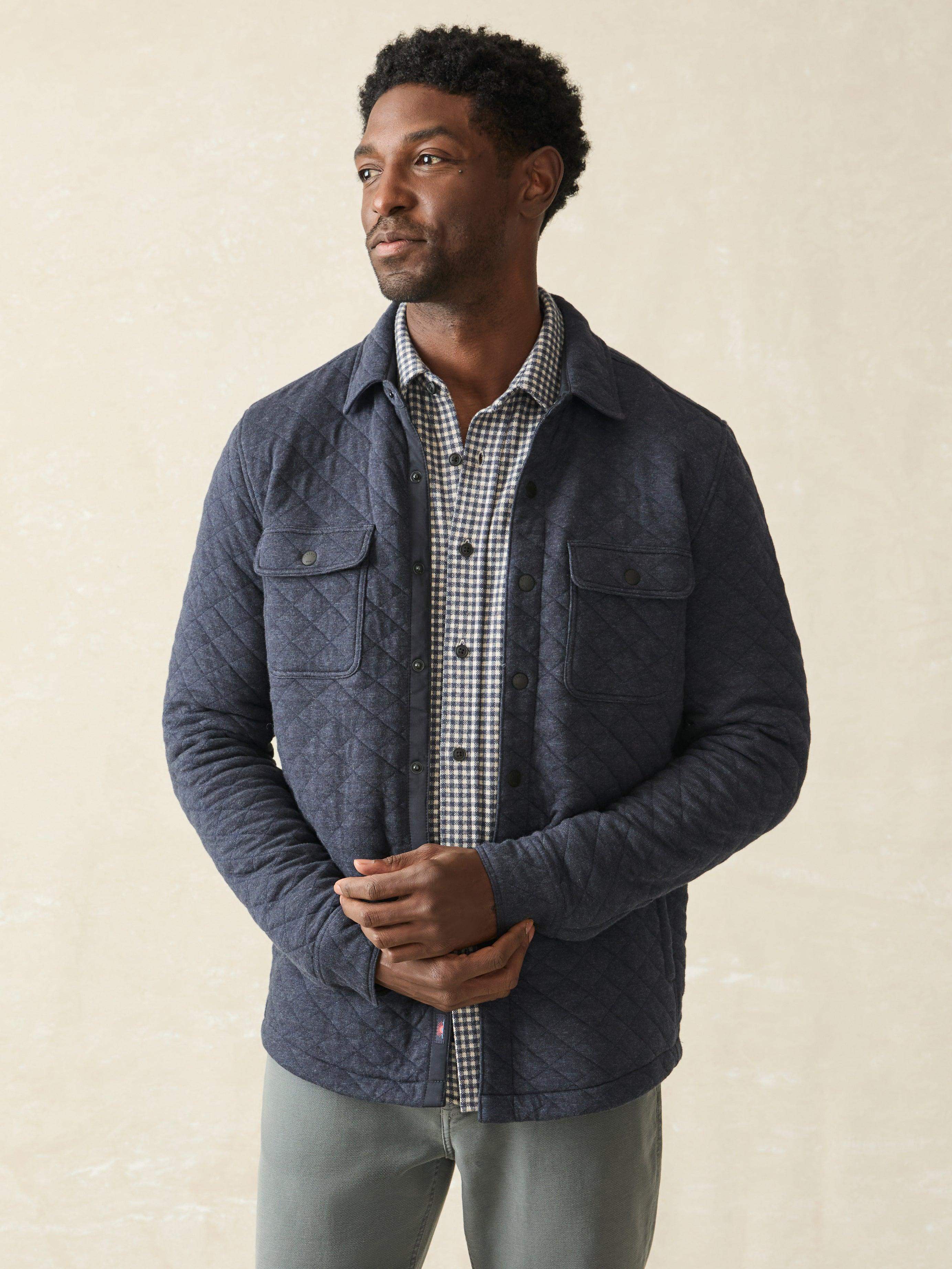 Epic Quilted Fleece CPO (Tall) - Navy Melange