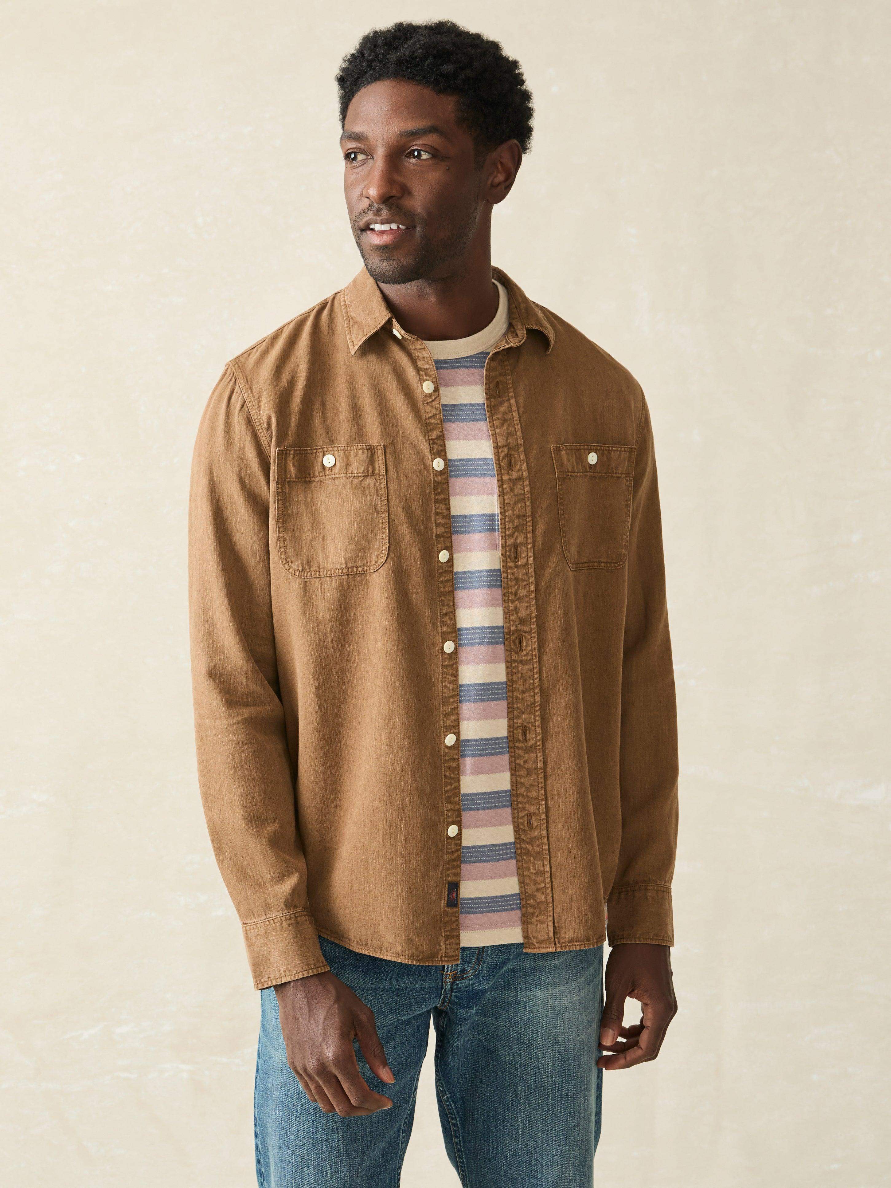 Tried & True Chambray Workshirt - Sahara Khaki