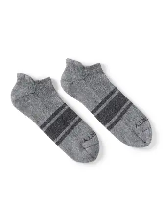 Surf Stripe Ankle Sock - Heather Grey