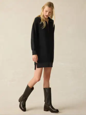 Legend™ Quarter Zip Dress - Heathered Black Twill(Heathered Black Twill,XXS)