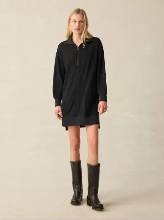Legend™ Quarter Zip Dress - Heathered Black Twill(Heathered Black Twill,XXS)