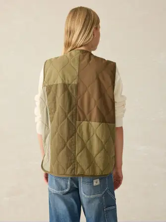 Oak Patchwork Vest - Sage Green Forest(Sage Green Forest,XS/S)