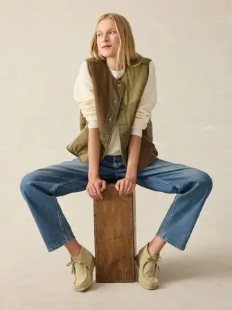 Oak Patchwork Vest - Sage Green Forest(Sage Green Forest,XS/S)