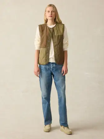 Oak Patchwork Vest - Sage Green Forest(Sage Green Forest,XS/S)