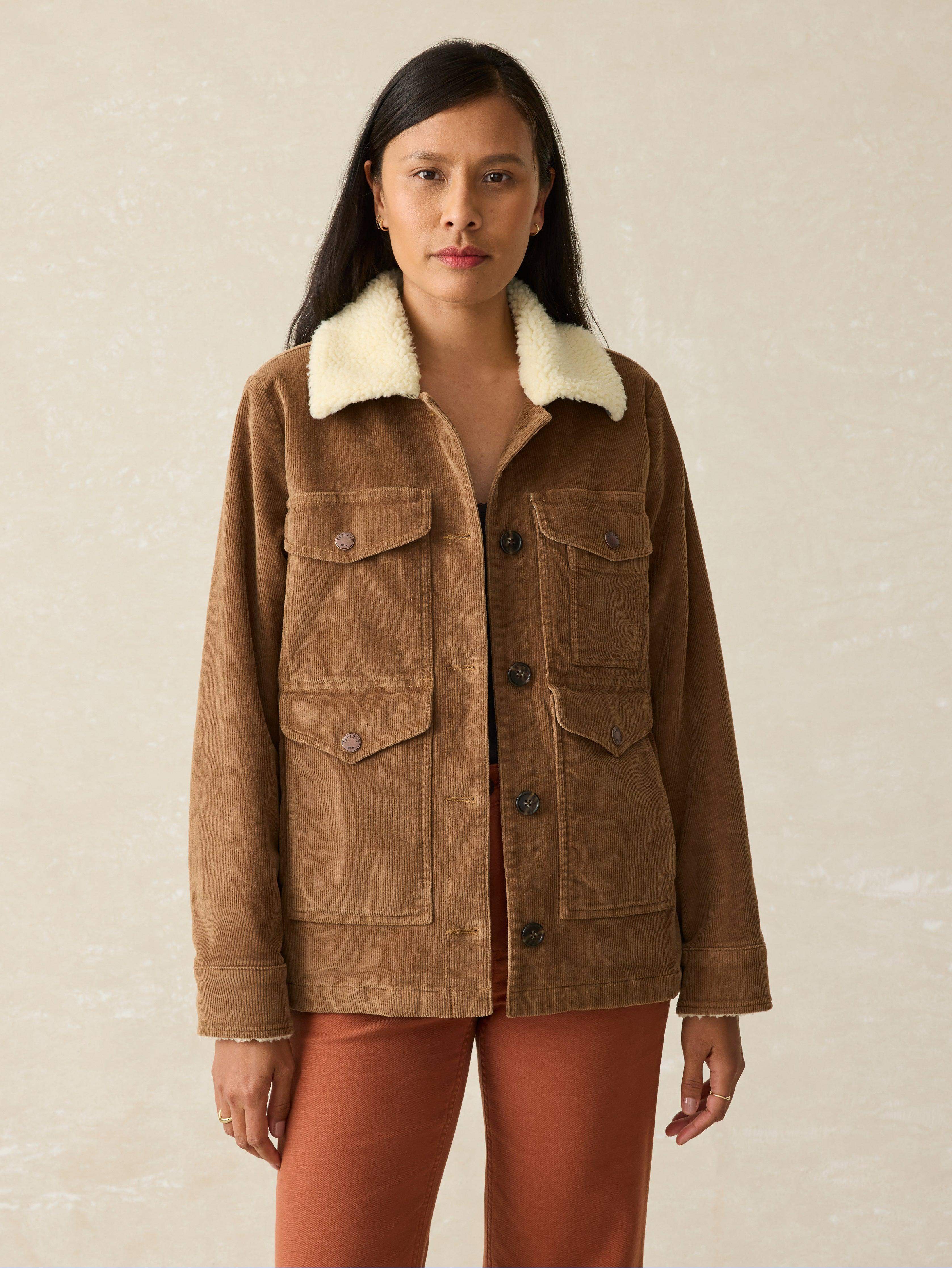 Doug Good Feather Corduroy Jacket - Cord Brown