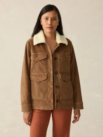 Doug Good Feather Corduroy Jacket - Cord Brown