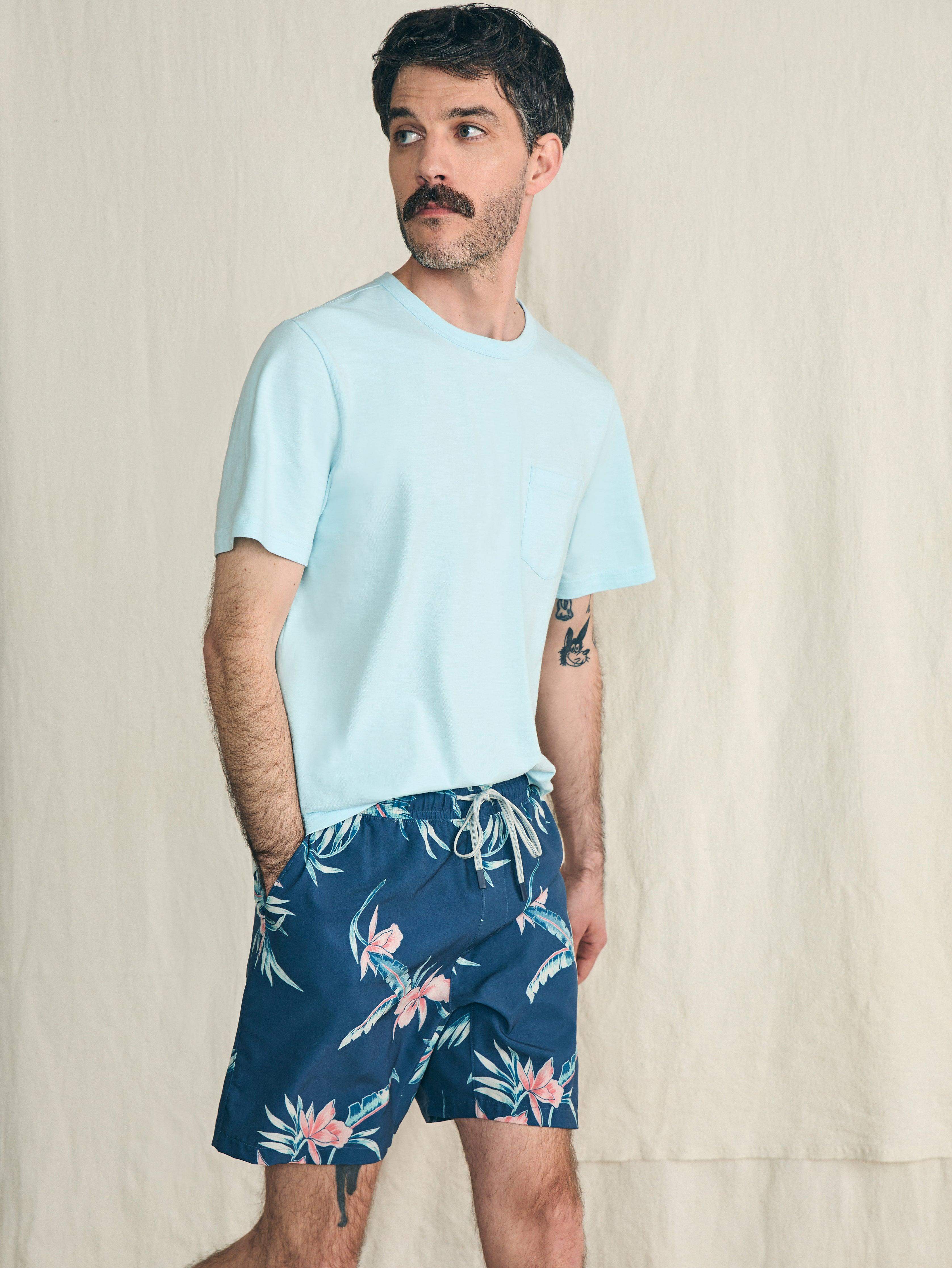 Shorelite Active Swim Short (7 Inseam) - Navy Island Orchid