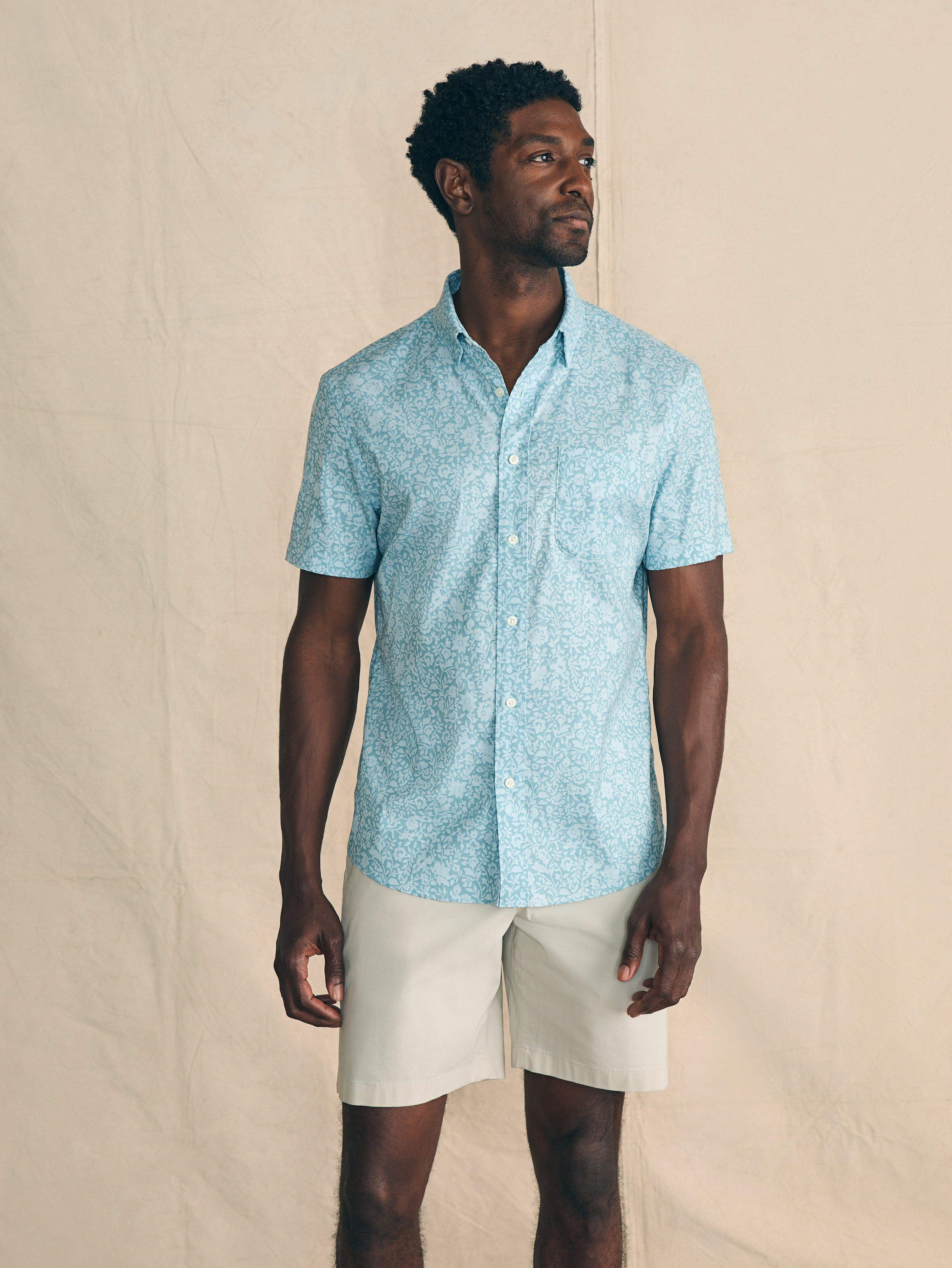 Movement™ Short-Sleeve Shirt - Blue Wave Botanic