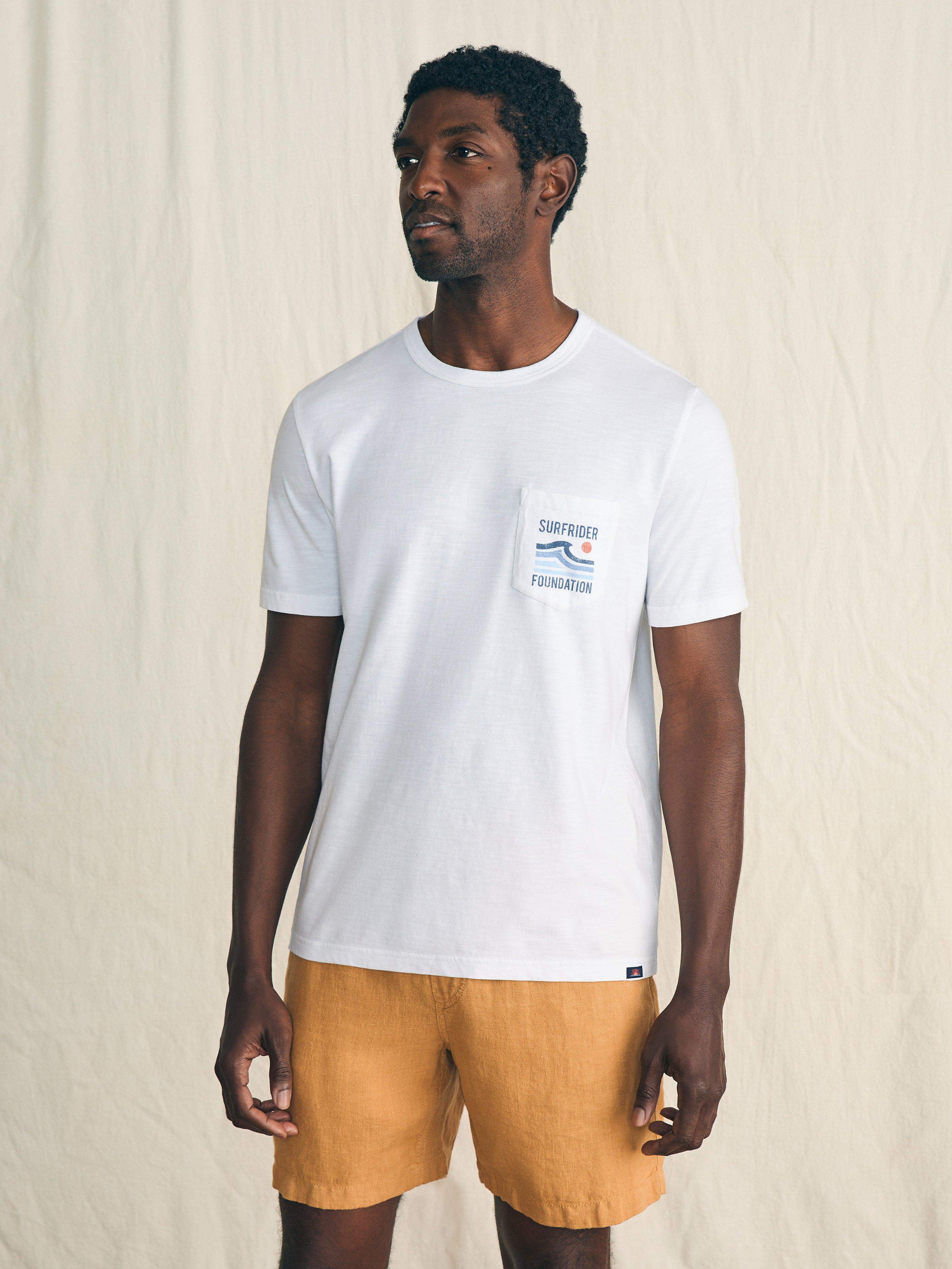 Short-Sleeve Surfrider Sunwashed Pocket Tee - White