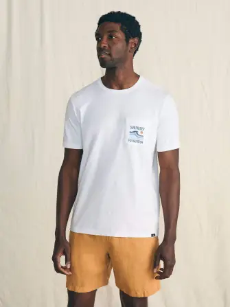 Short-Sleeve Surfrider Sunwashed Pocket Tee - White
