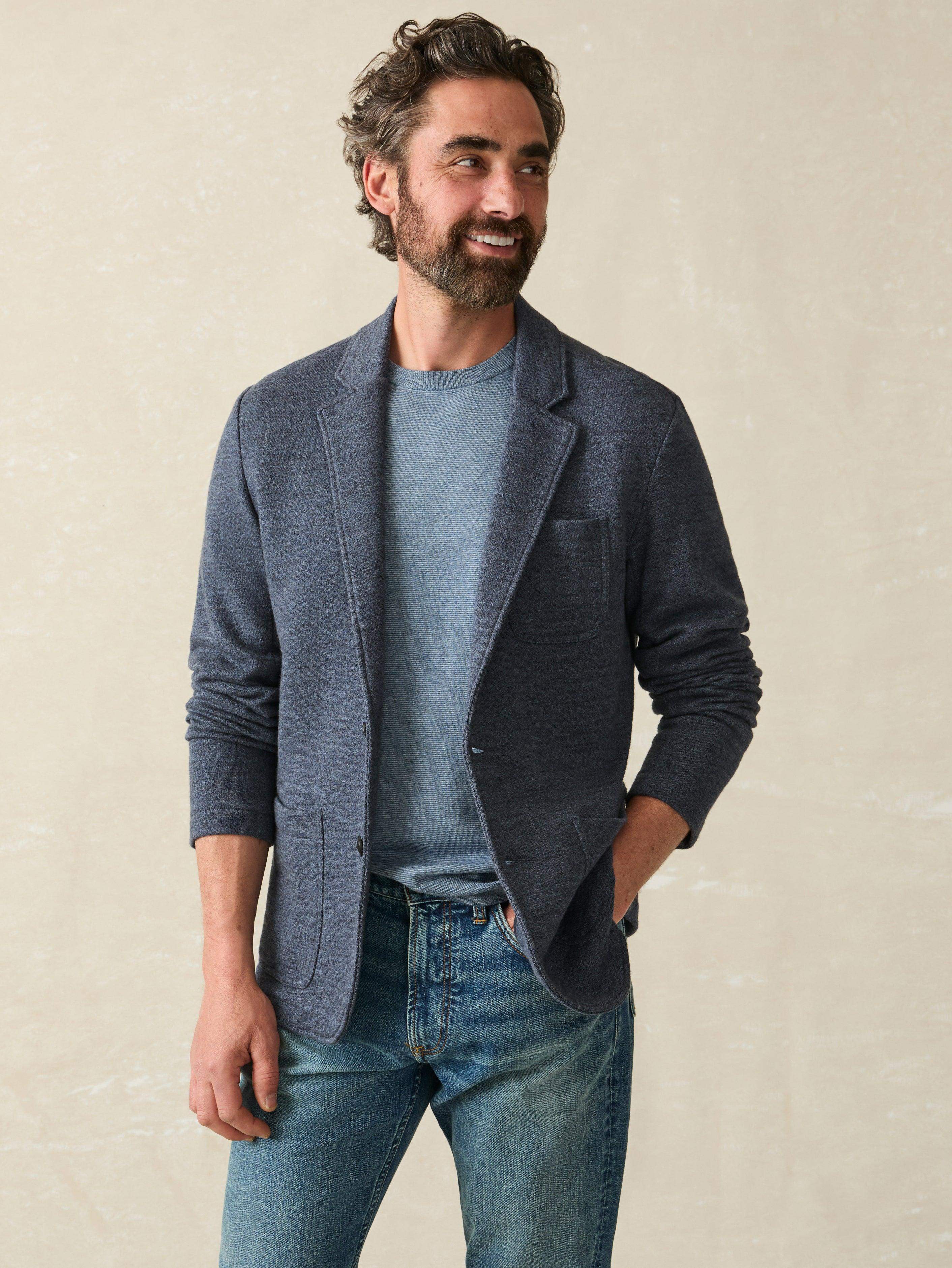 Inlet Knit Blazer (Tall) - Deep Navy Melange