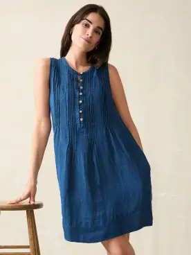 Isha Basketweave Dress - Indigo(Indigo,XXS)