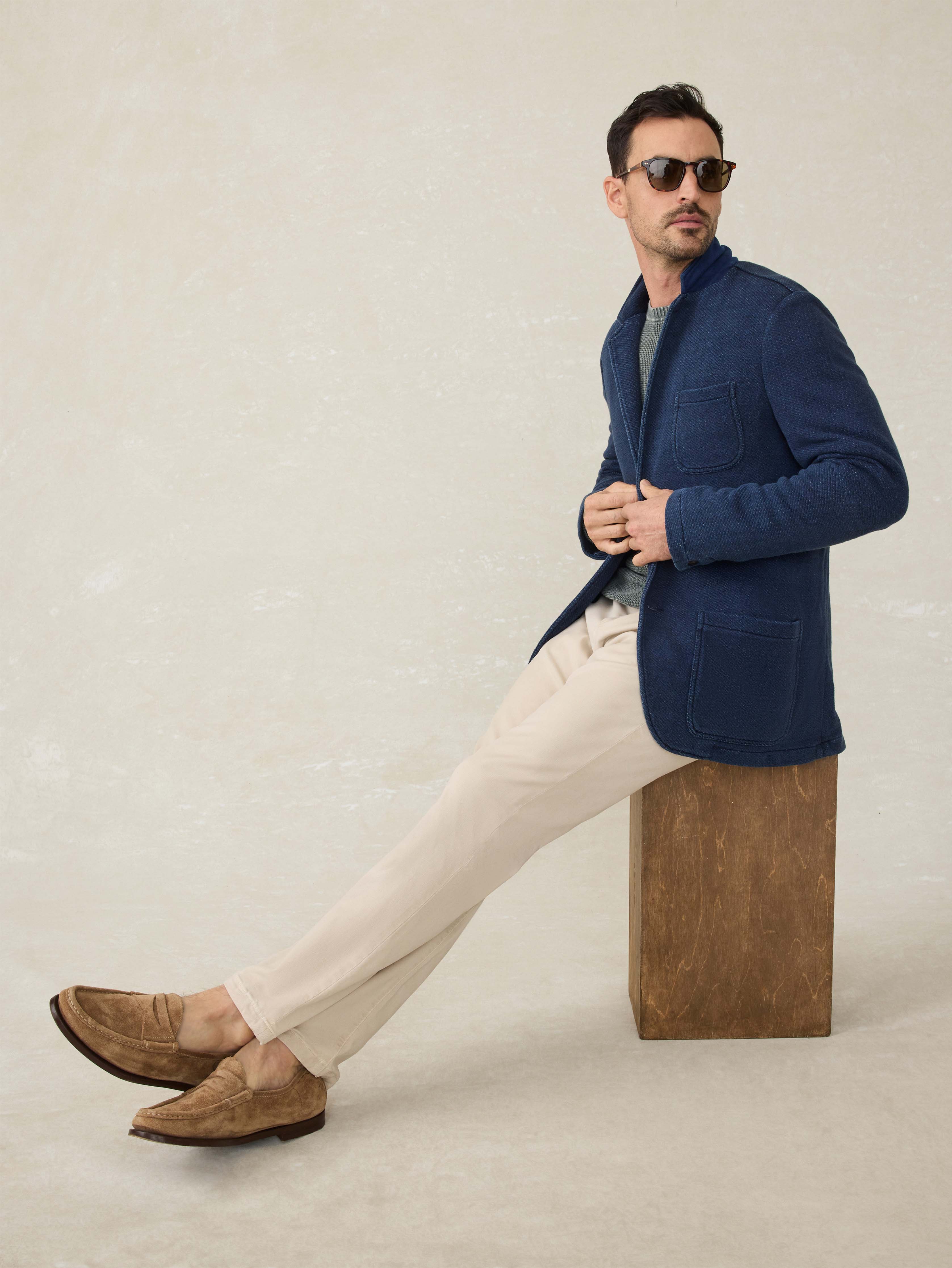 Inlet Knit Blazer - Hendricks Indigo Wash