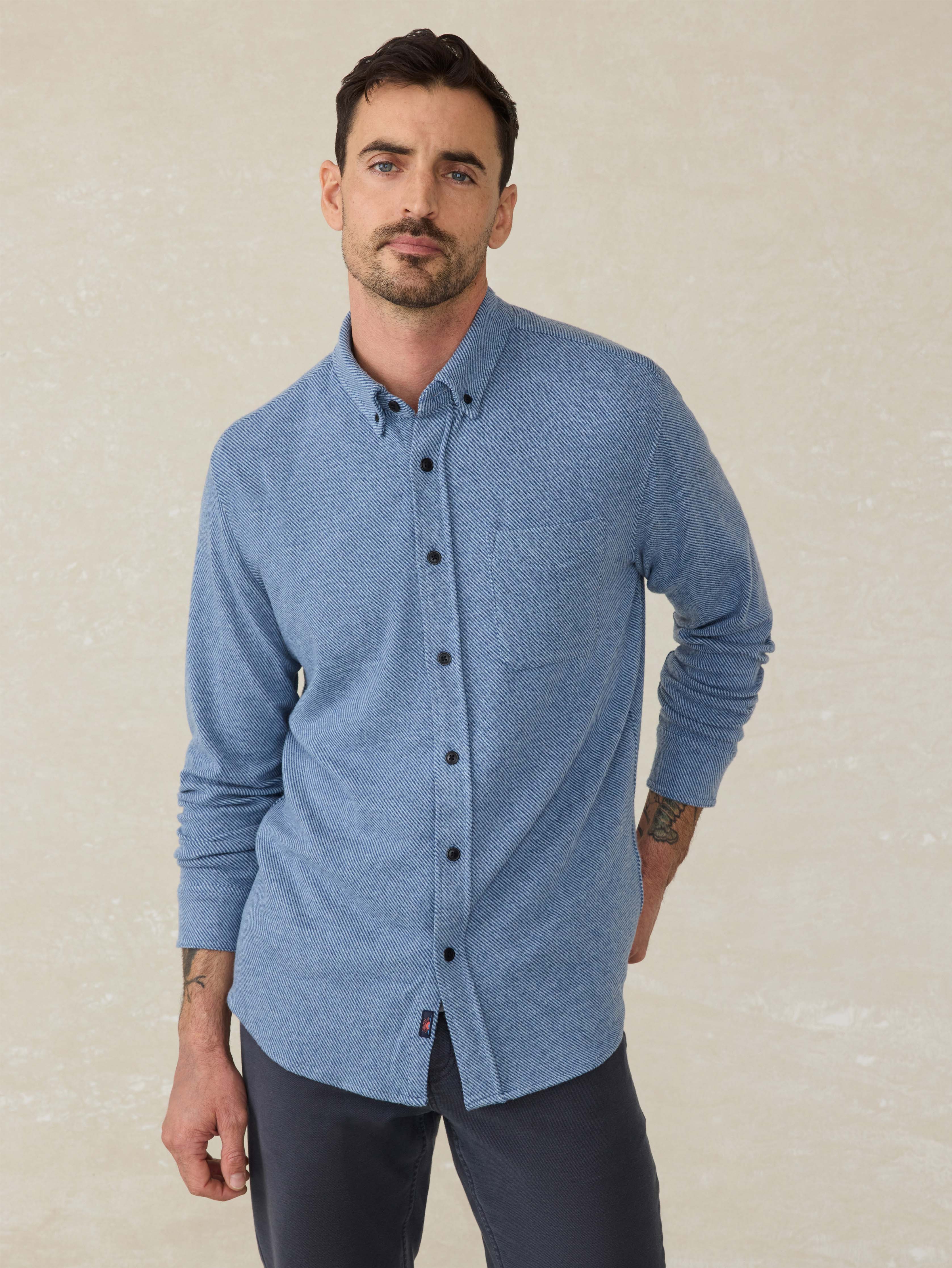 Legend™ Sweater Shirt (Single Pocket) - Glacier Blue Twill