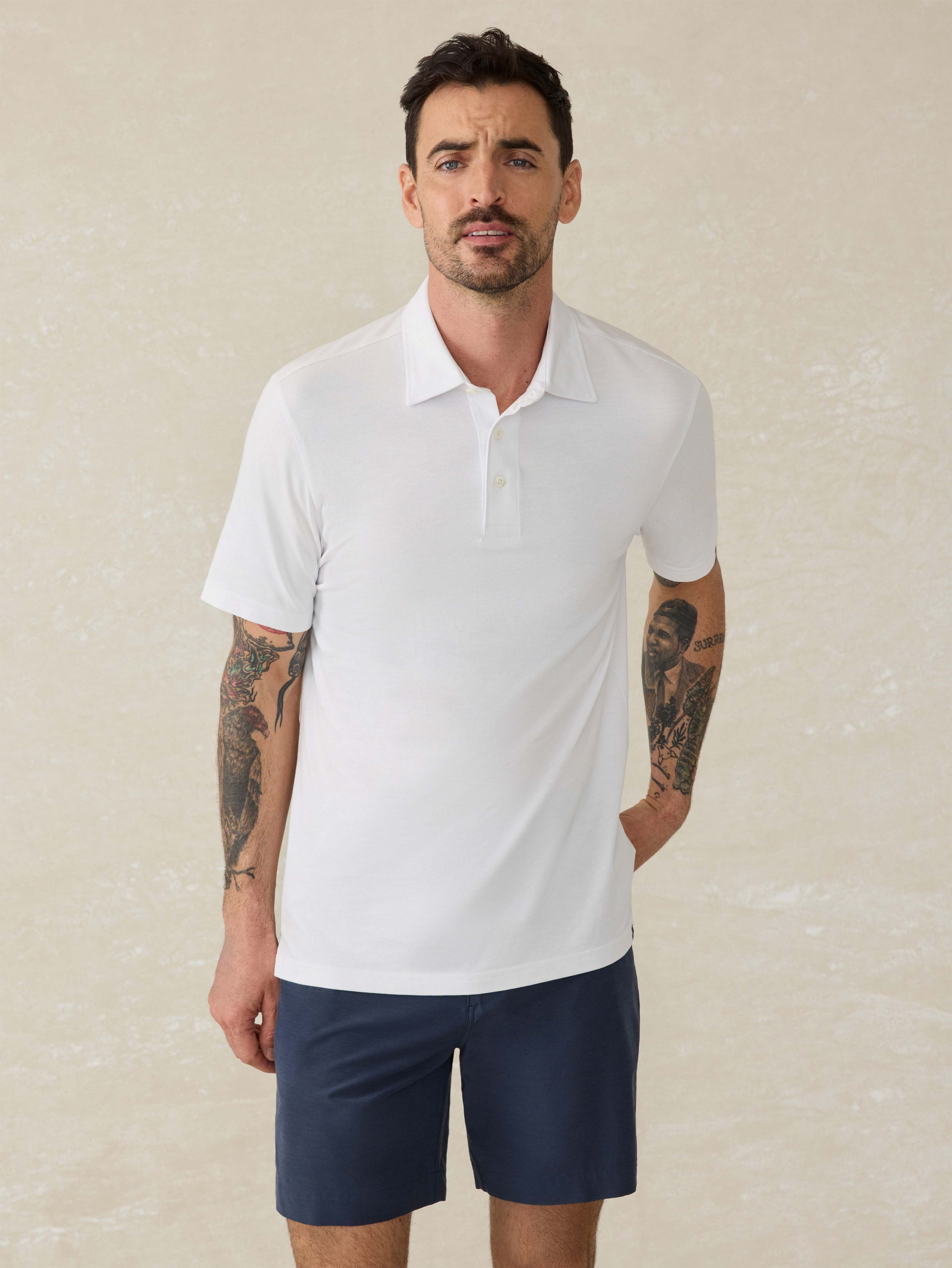 Short-Sleeve Movement™ Pique Polo - Pure White