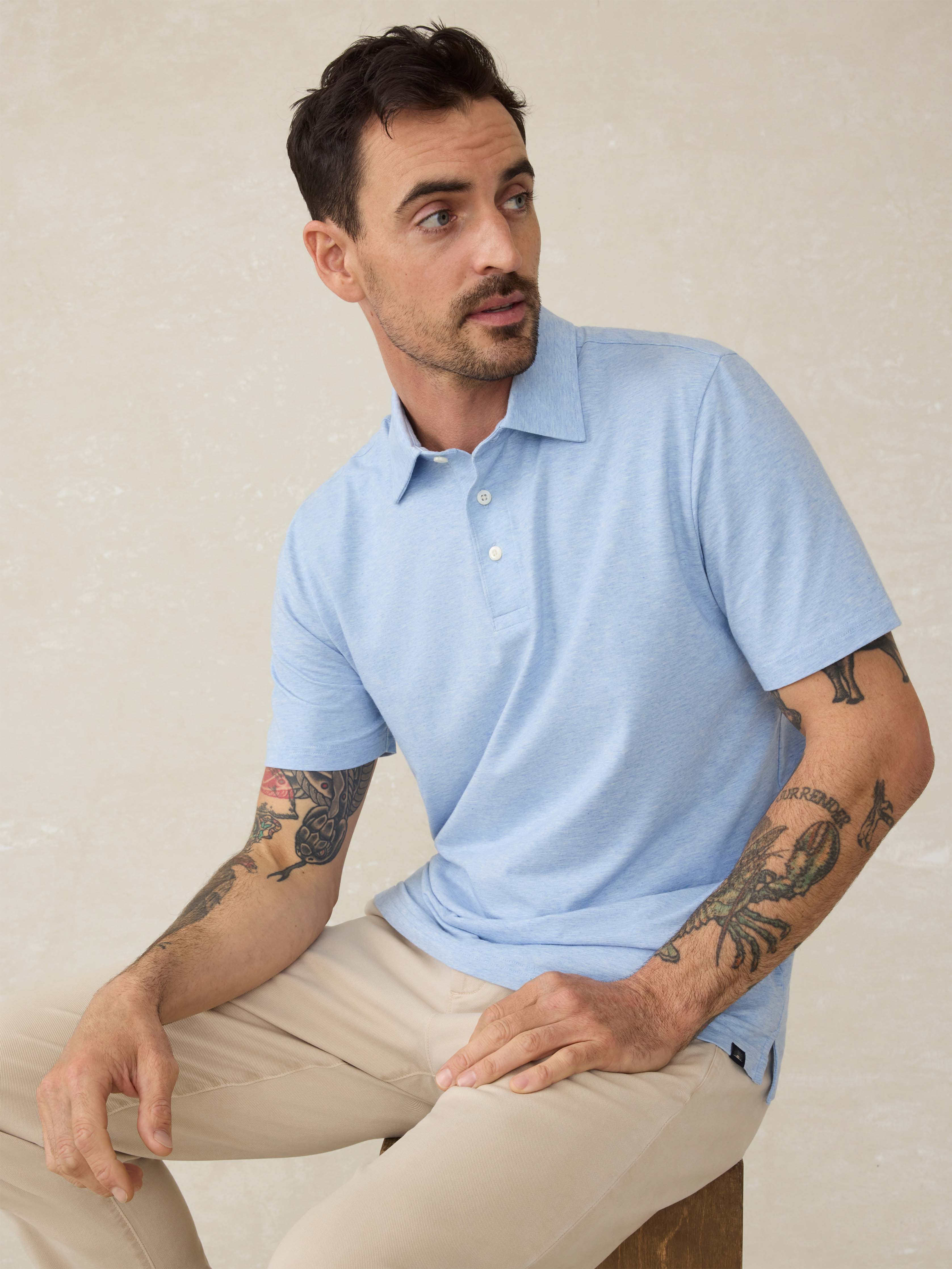 Short-Sleeve Movement™ Polo Shirt - Cardiff Blue Heather