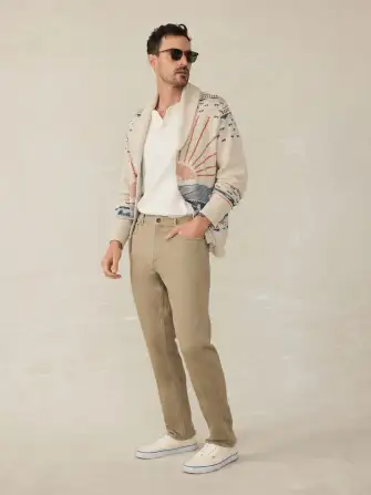 Stretch Terry 5-Pocket Pant - Desert Khaki(Desert Khaki,30)