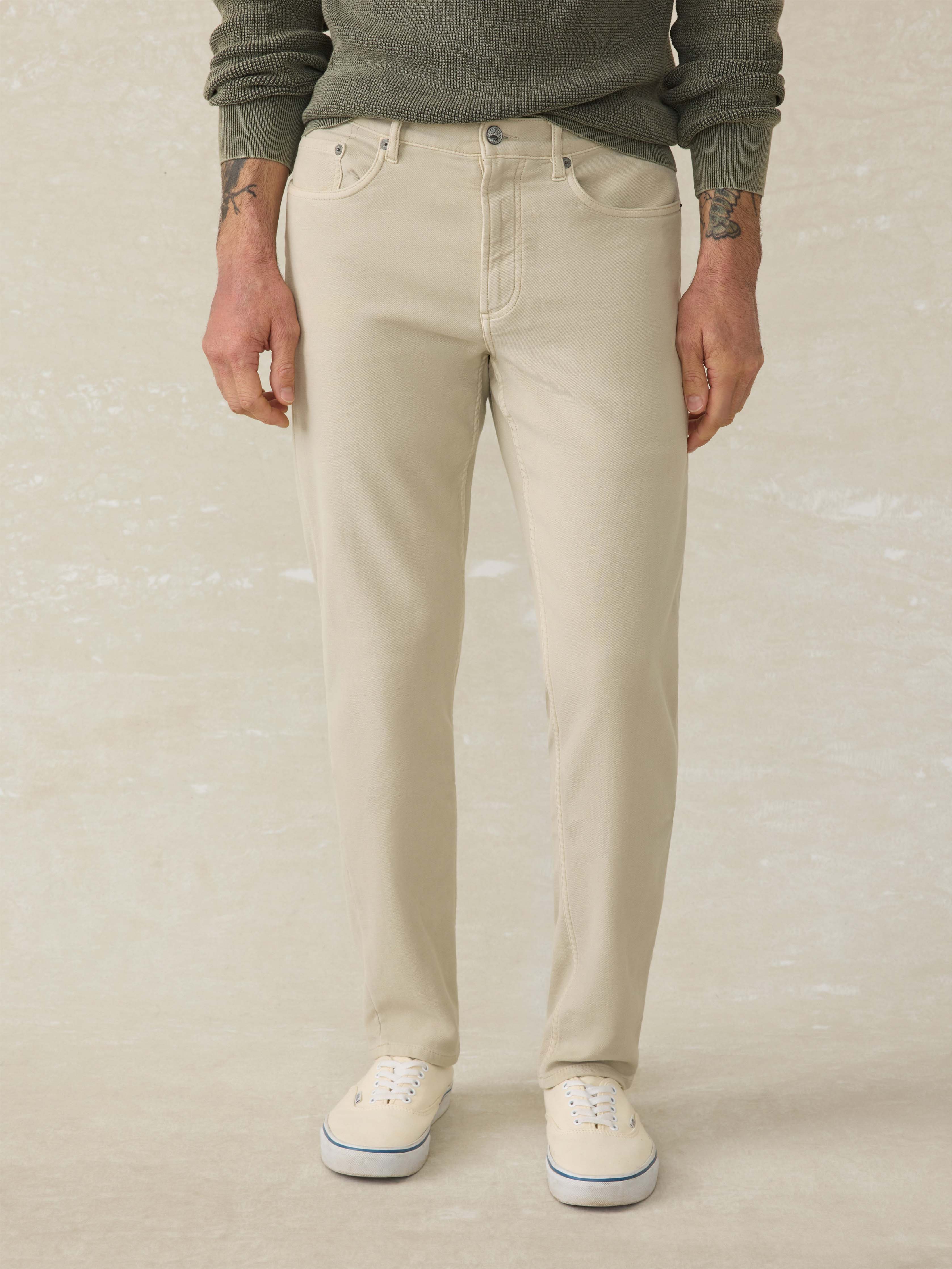 Stretch Terry 5-Pocket Pant - Stone