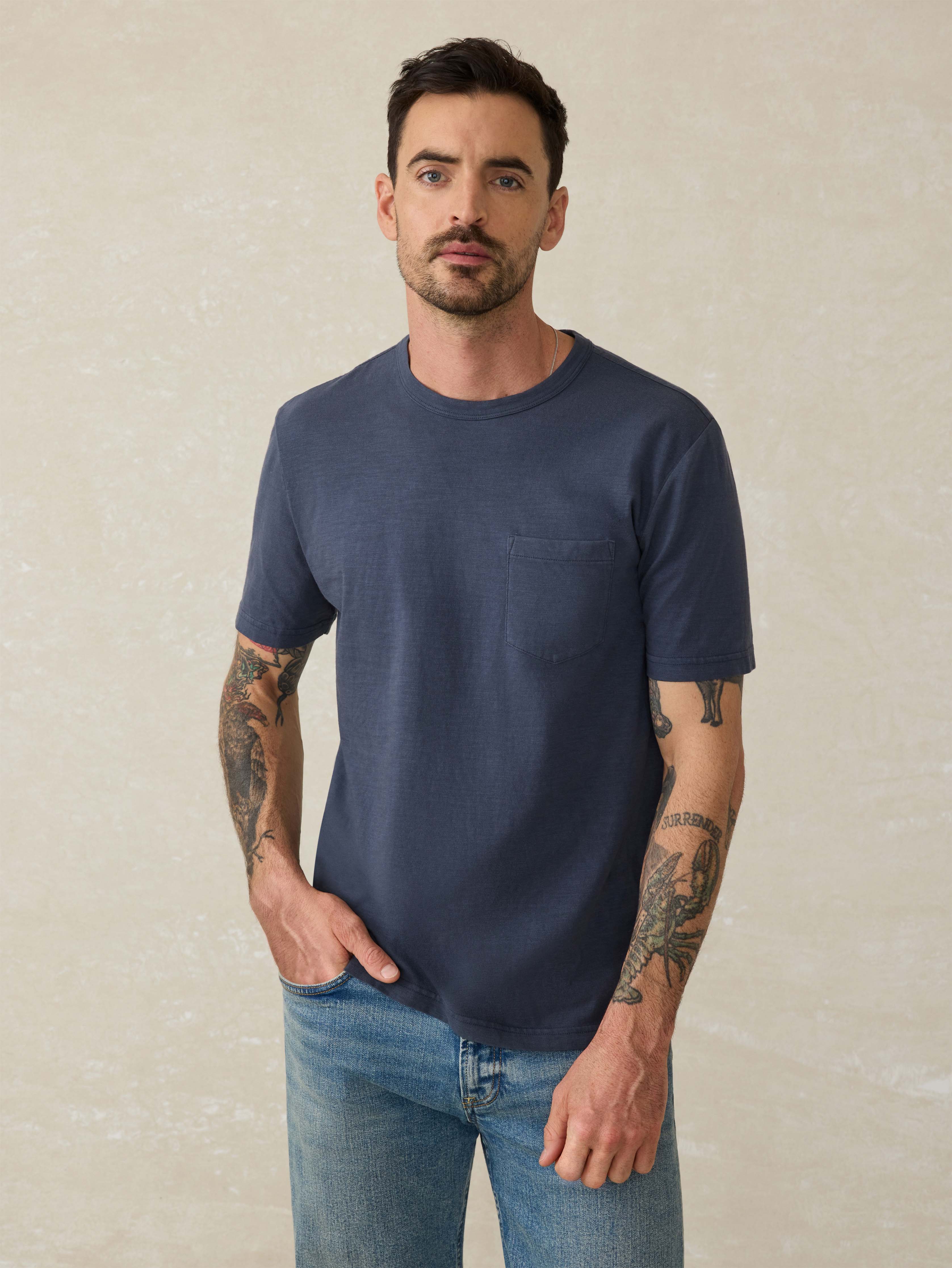 Sunwashed Pocket Tee - Dune Navy