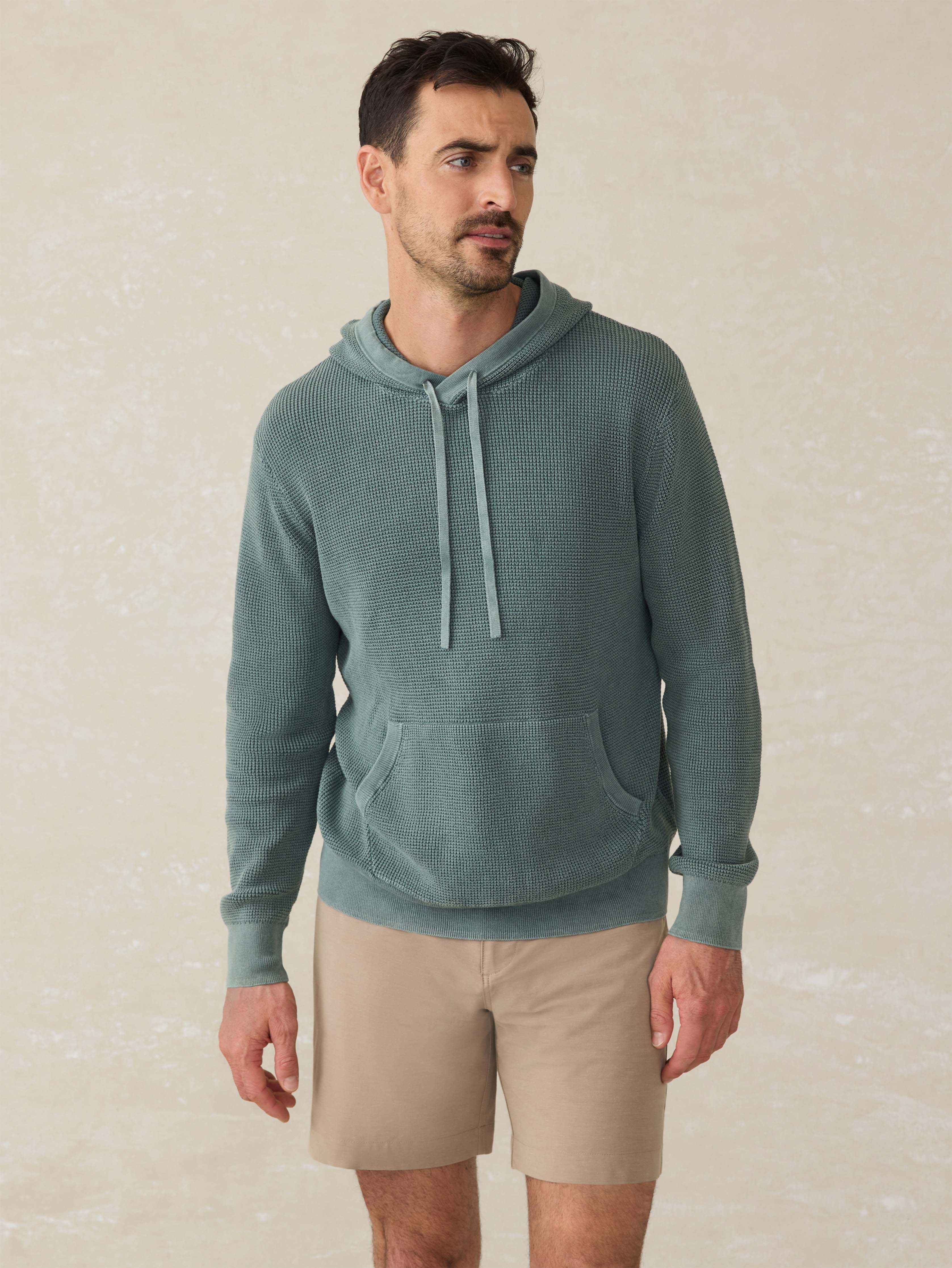 Sunwashed Sweater Hoodie - Mountain Olive