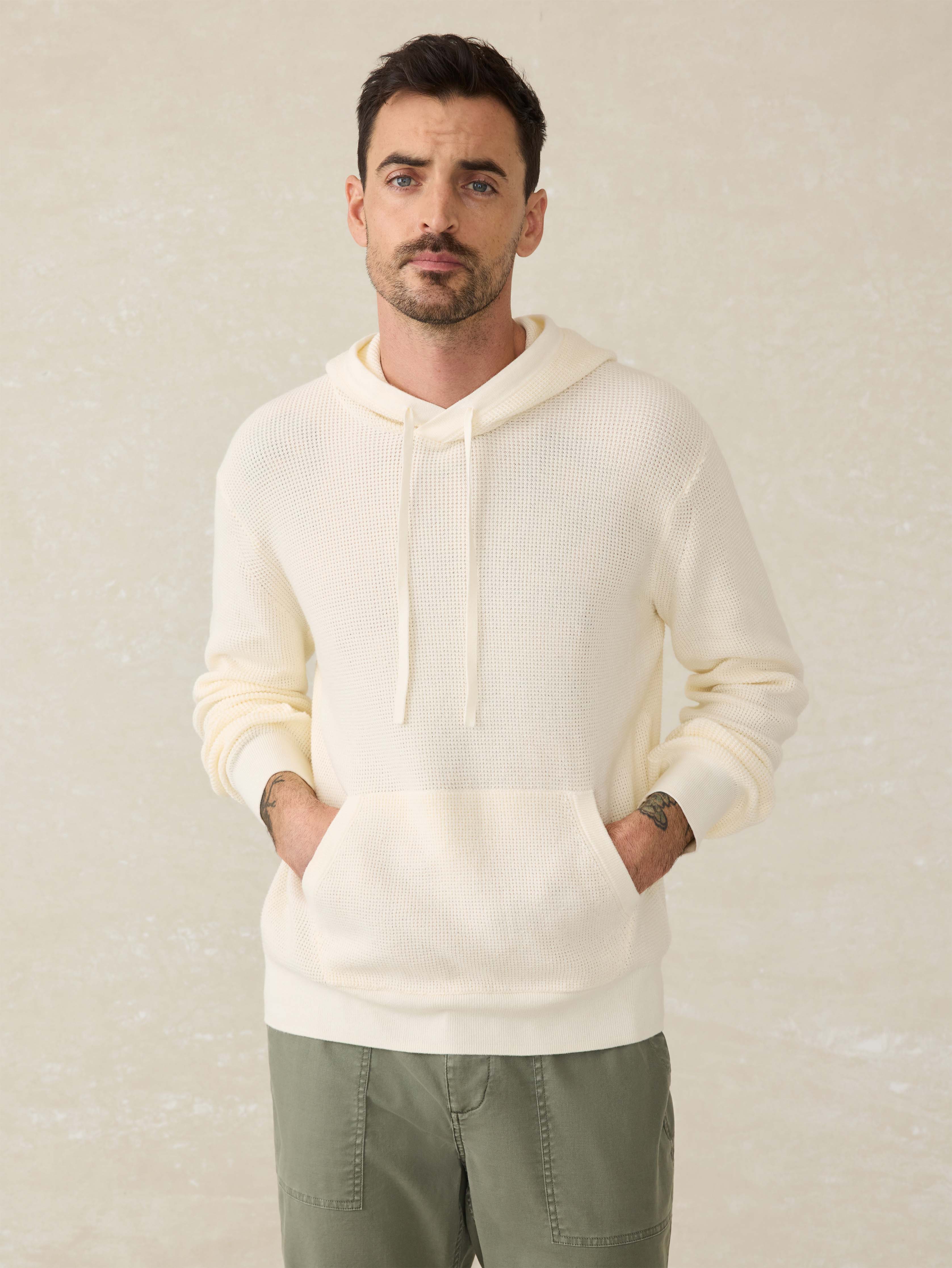 Sunwashed Sweater Hoodie - White Shell