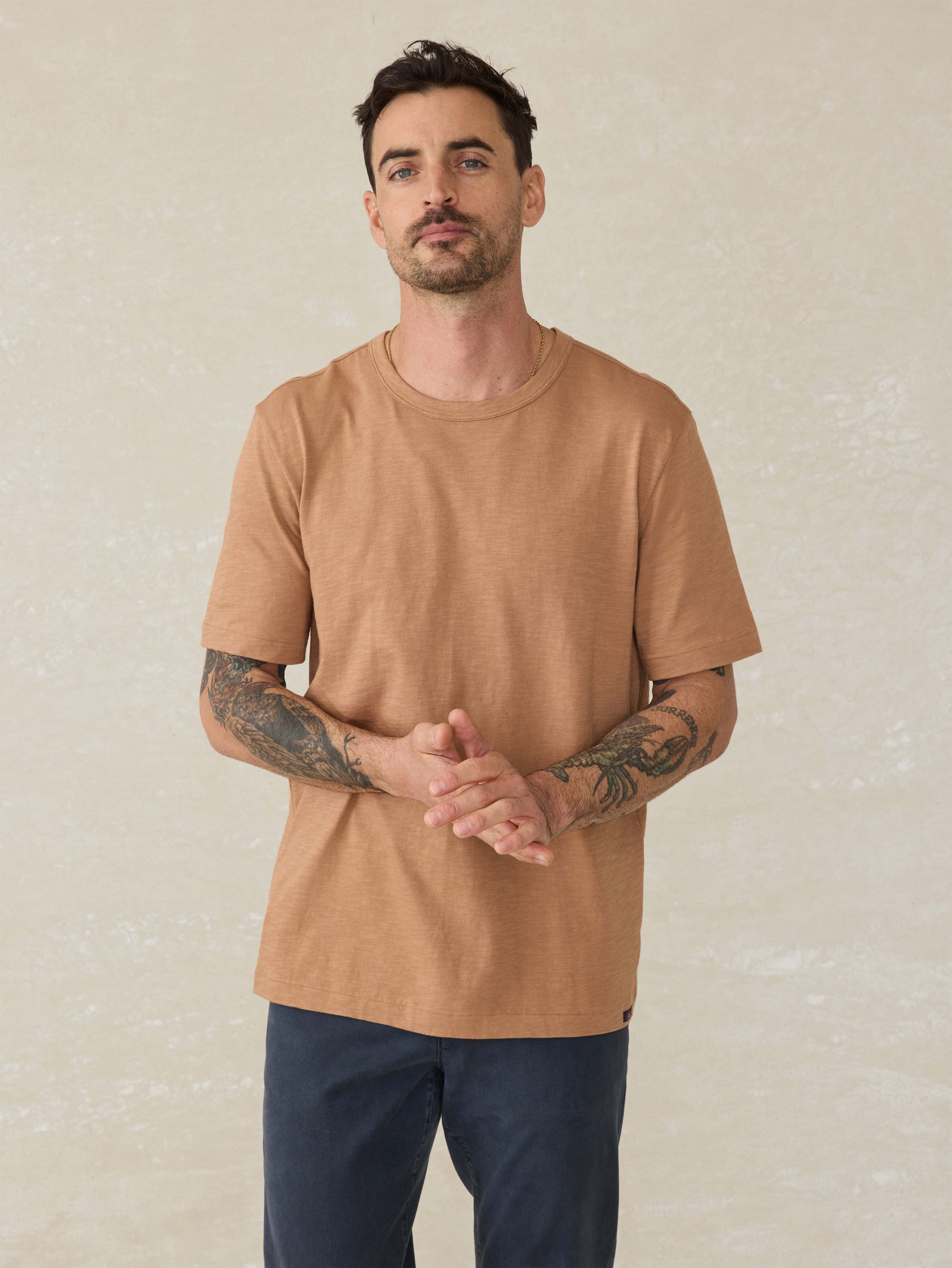 Sunwashed Regenerative Cotton Tee - Bronze
