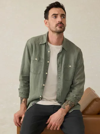 Tried & True Chambray Workshirt - Desert Olive(Desert Olive,XS)