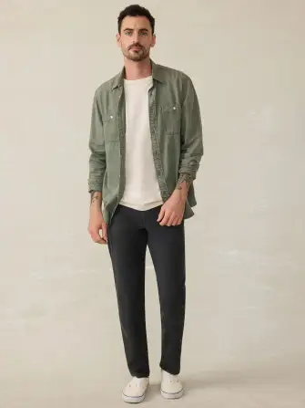Tried & True Chambray Workshirt - Desert Olive(Desert Olive,XS)