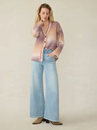 Seaside Spacedye Cardigan - Amethyst Dusk