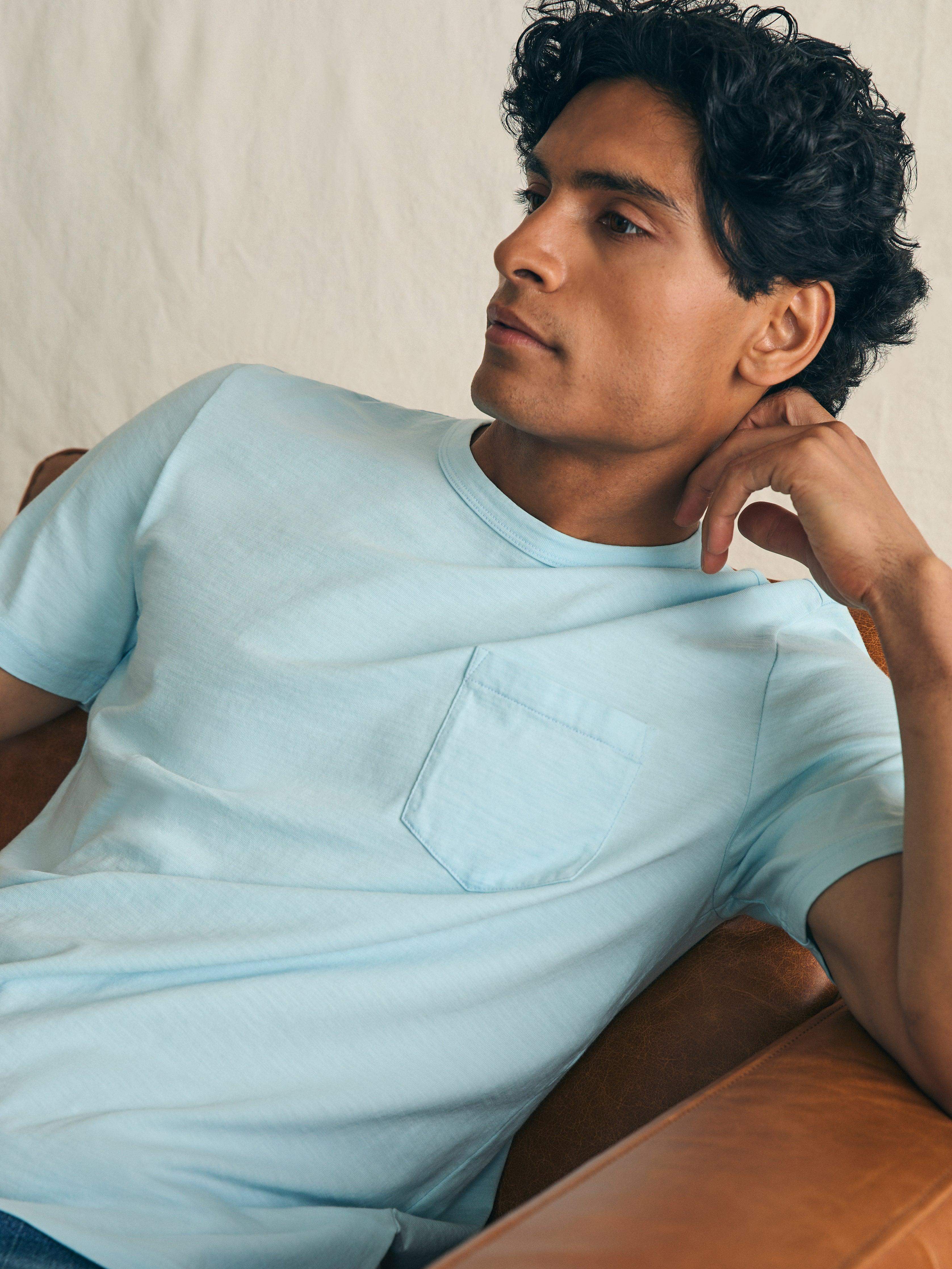 Sunwashed Pocket Tee - Blue Oasis