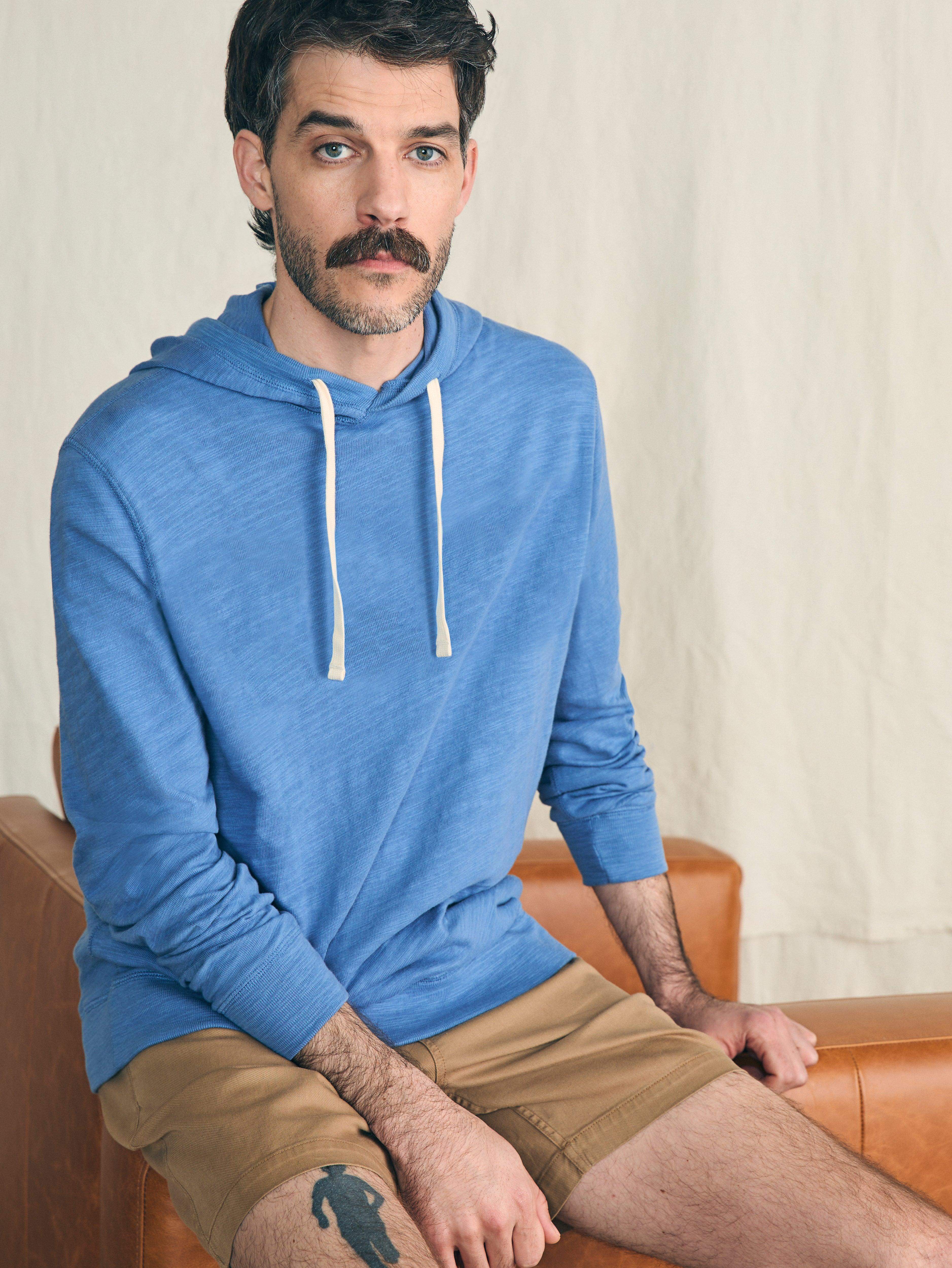 Sunwashed Slub Hoodie (Tall) - Blue Horizon