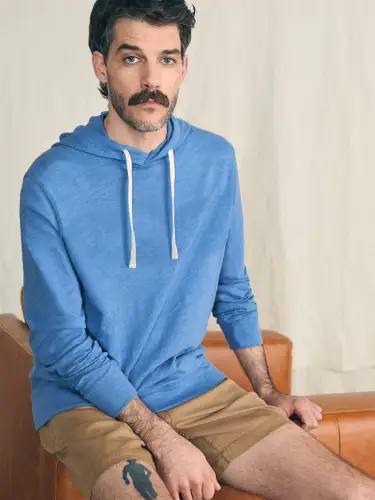 Sunwashed Slub Hoodie (Tall) - Blue Horizon