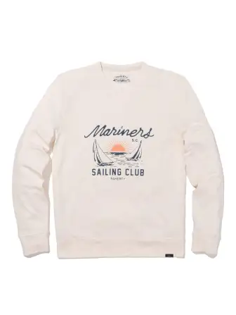 Charleston Long-Sleeve Terry Crewneck - Solar White