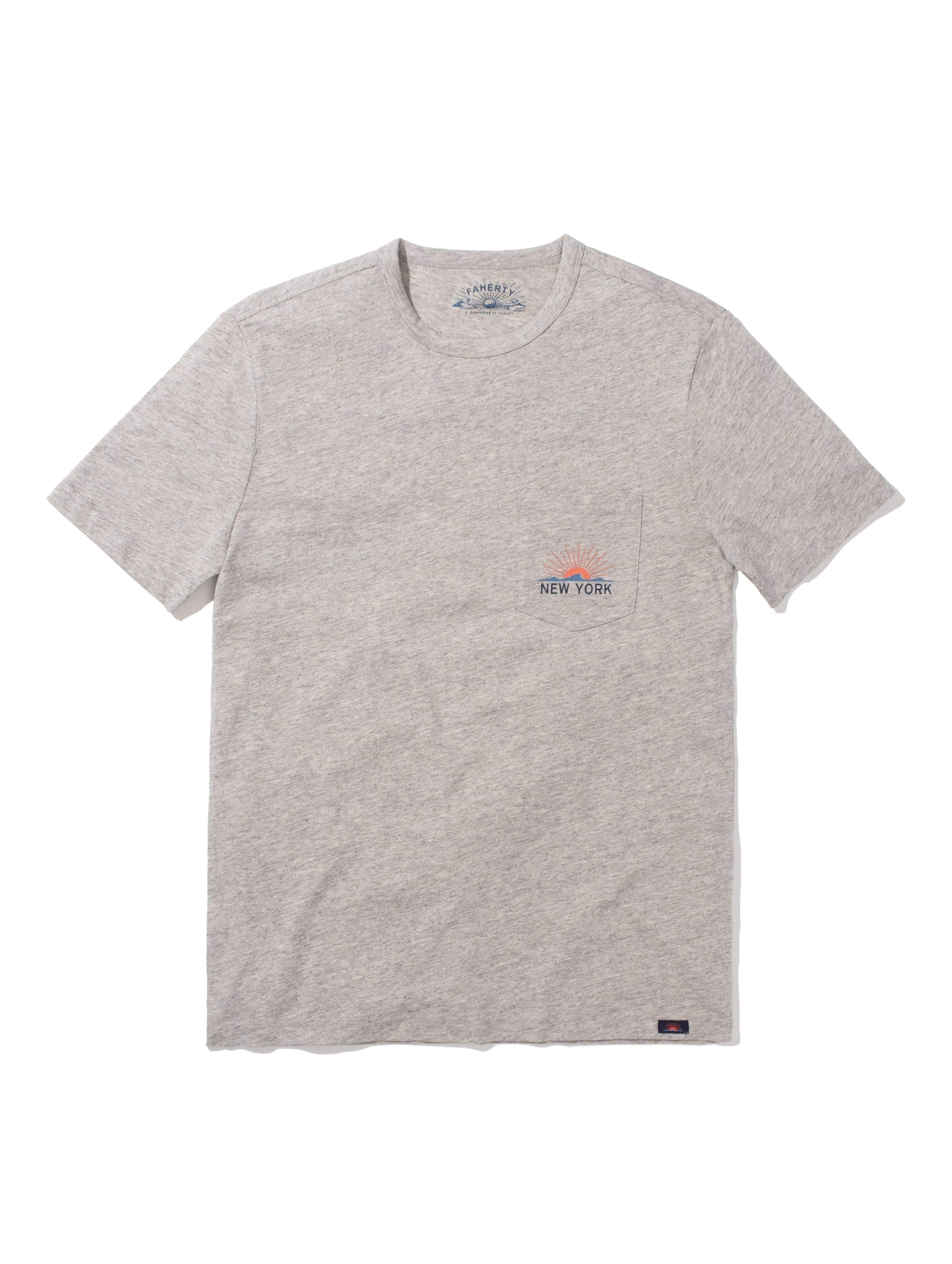New York Short-Sleeve Crew T-Shirt - Grey Heather